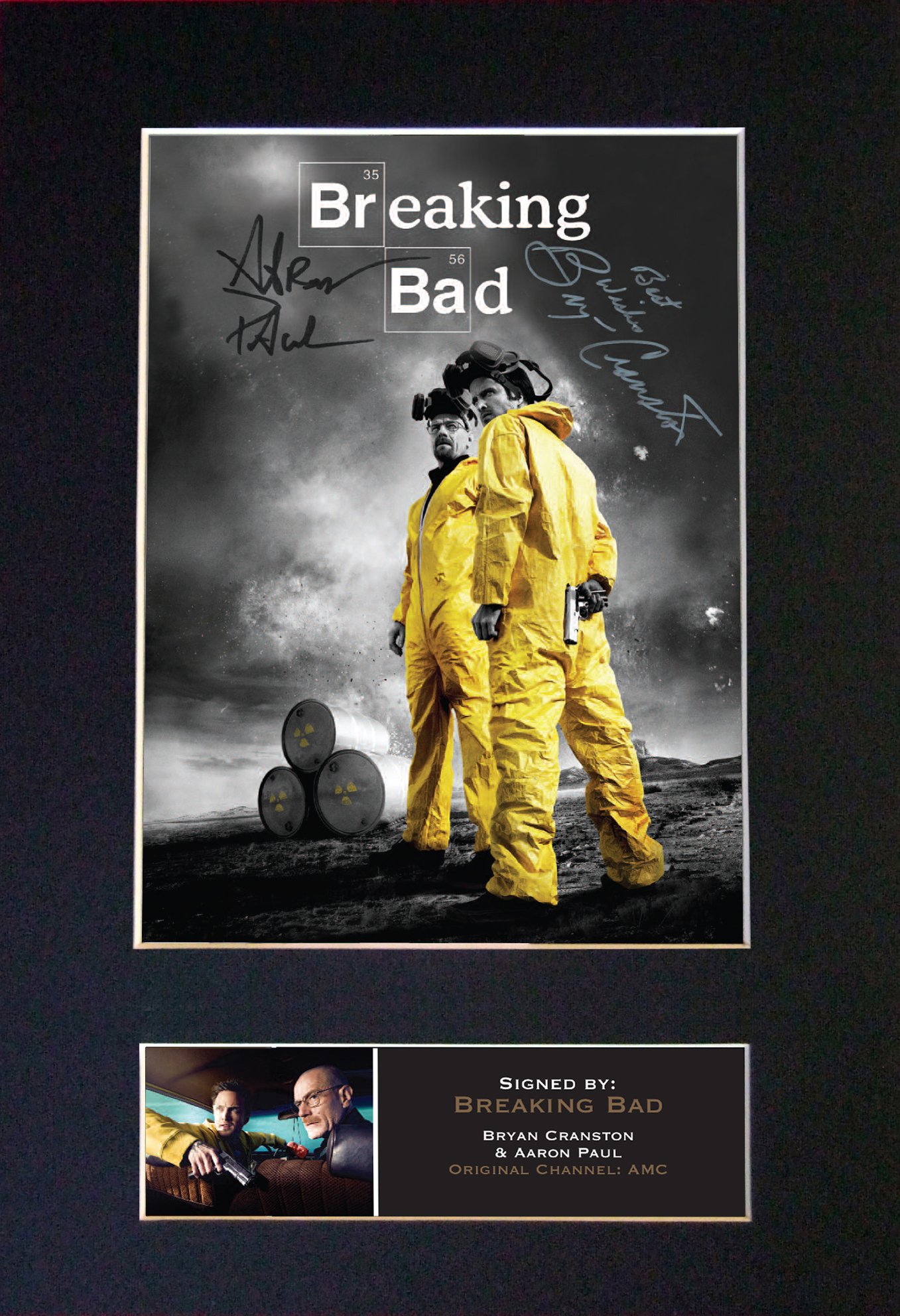 The Autograph Collector Gold,Black Breaking Bad Signed Autograph Mounted Photo Reproduction Print A4 Very Rare (297 X 210Mm) #362 (Mount & Print (Not Framed))