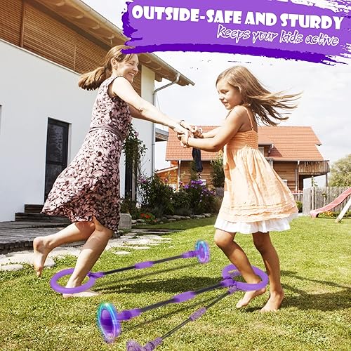 Miniatura 8 de Bola de salto de tobillo para niños, plegable y colorida rueda flash para adultos, juego de juguetes para interiores y exteriores, regalo para