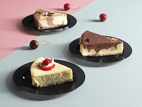 Miniatura 4 de 100 platos de plástico para fiesta con borde de oro rosa blanco 50 platos de cena de alta calidad resistentes de 1025 pulgadas y 50 platos