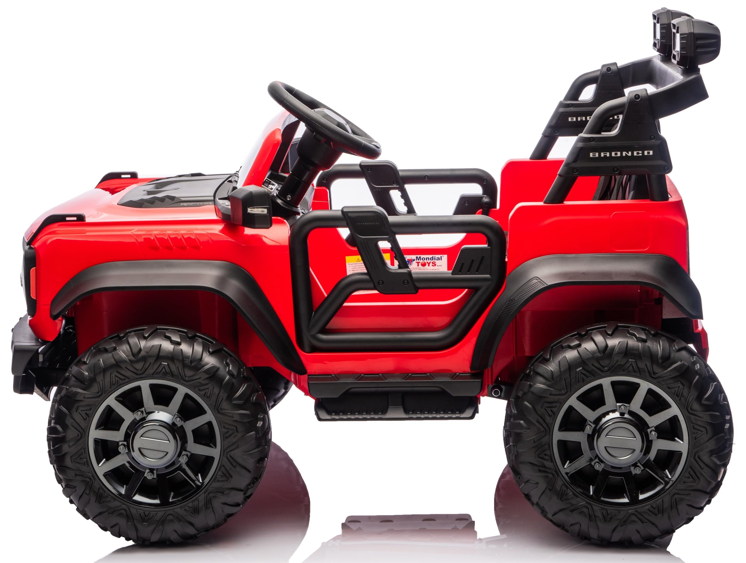 Kit 4 Ruote in Gomma EVA XL con Copriruota per Auto Elettrica per Bambini Ford Bronco 24V – Ruote Antiscivolo Silenziose, Maggiore Aderenza e Comfort di Guida