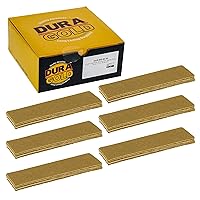 Vista 1 de Dura-Gold Micro hojas de papel de lija doradas de 1 x 4 pulgadas, grano 60 (caja de 30) - Parte trasera de gancho y bucle, carpintería para muebles