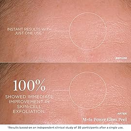 m-61 PowerGlow Peel | Exfoliating Facial Peel With Glycolic, Salicylic Acid. 1 Minute, 1 Step - 10 Treatments