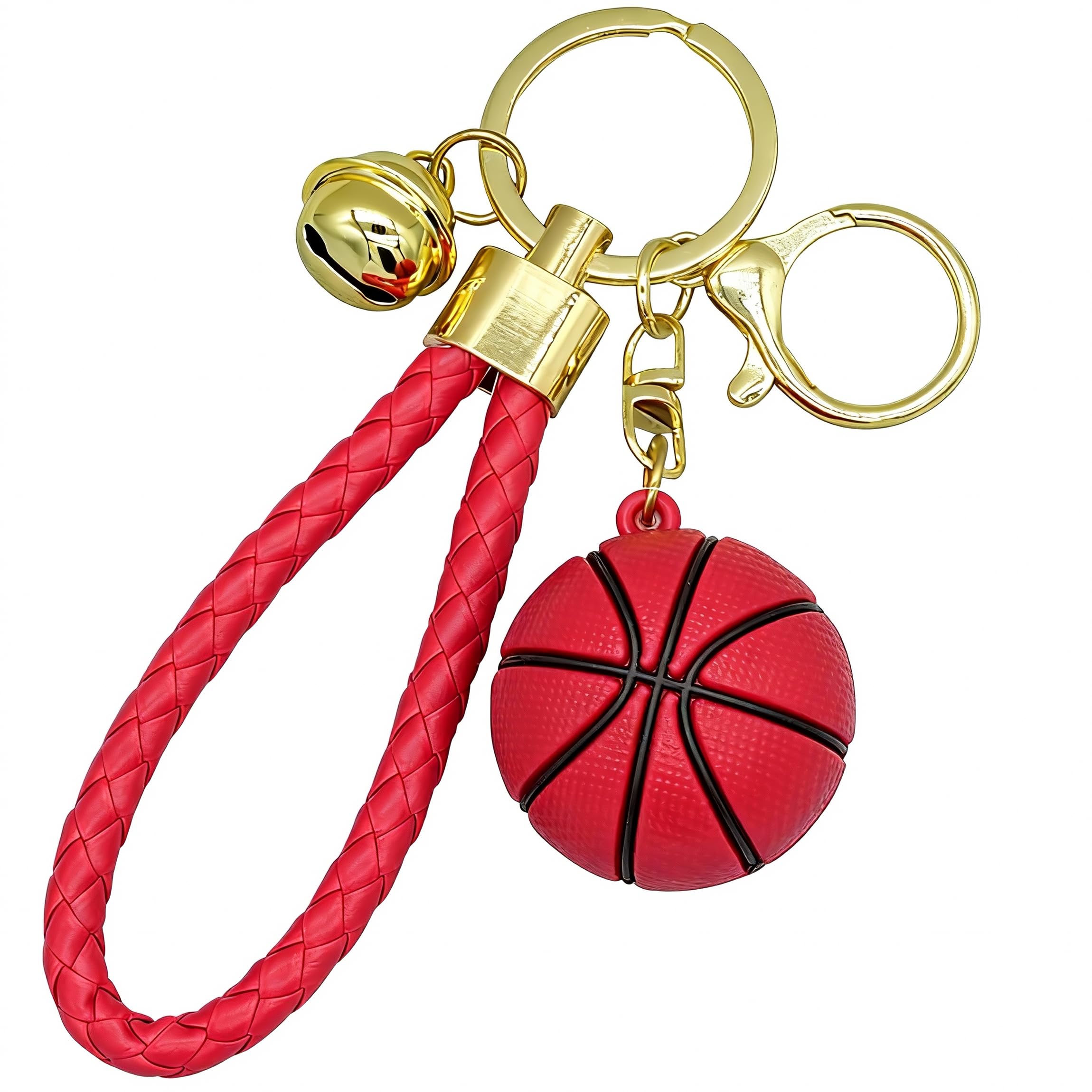 Moydolo Basketball Keychain Pendant Novelty Sports Ball Fans Key Chain Ring Charm for Boys Girls Men Women