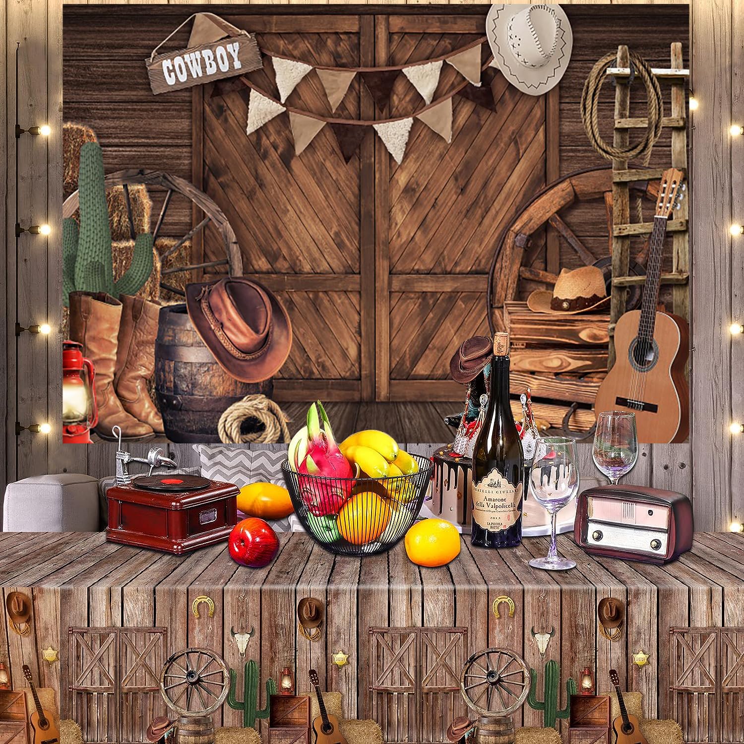 TTQYFNM 10x6.5ft Wild West Saloon Backdrop Old Western House Shabby Interior Bar - View #10