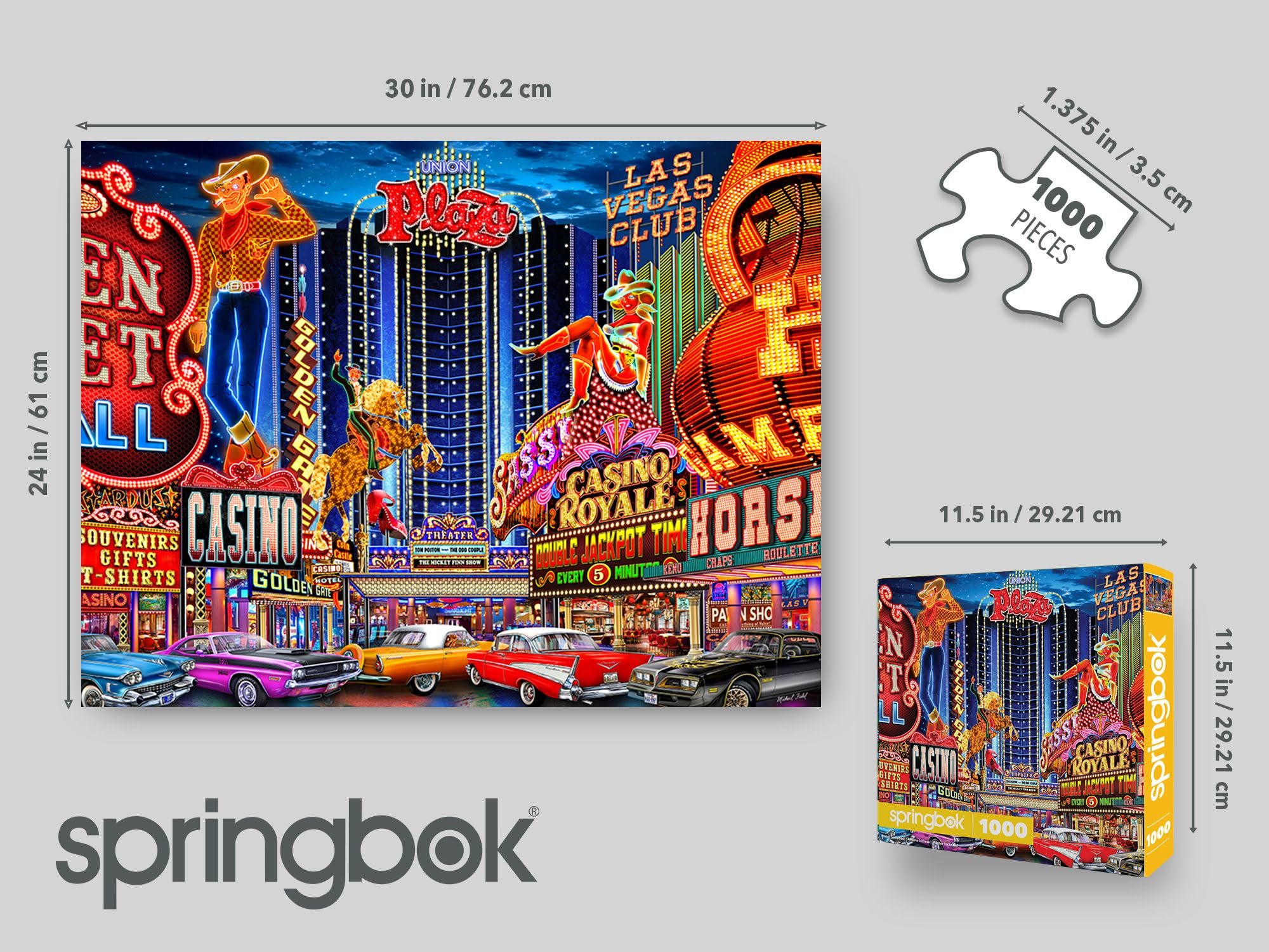 Amazon.com: Springbok Viva Las Vegas 1000 Piece Jigsaw Puzzle for
