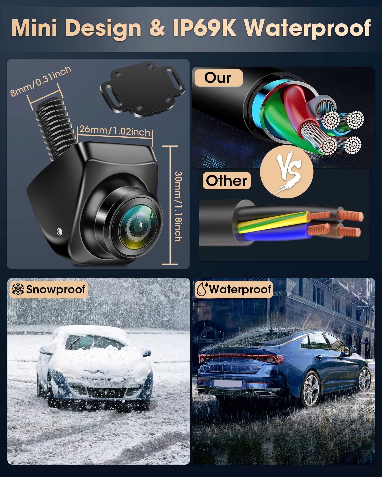 Dash Cam Con Scheda 64 Gb Dash Cam Auto 4K+1080P,Doppia WiFi Telecamera Auto Scheda Da 64 Dash Cam Auto Senza Fili - 2
