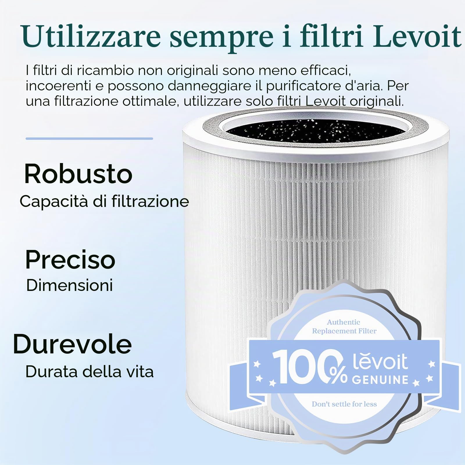 LEVOIT Core 400S-RF Filtro di Ricambio per Purificatore d'Aria, Bianco
