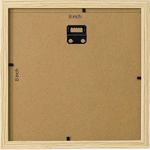 Miniatura 4 de eletecpro Juego de 9 marcos de fotos de 8 x 8 pulgadas con paspartú para fotos de 4 x 4 o sin paspartú para 8 x 8 pulgadas, collage cuadrado para