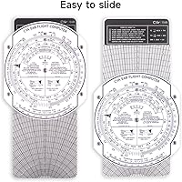 Vista 4 de CYA Computadora de vuelo de plástico E6B, Calculadora de computadora de vuelo piloto de aviación, entrenamiento de vuelo estándar, uso estudiantil
