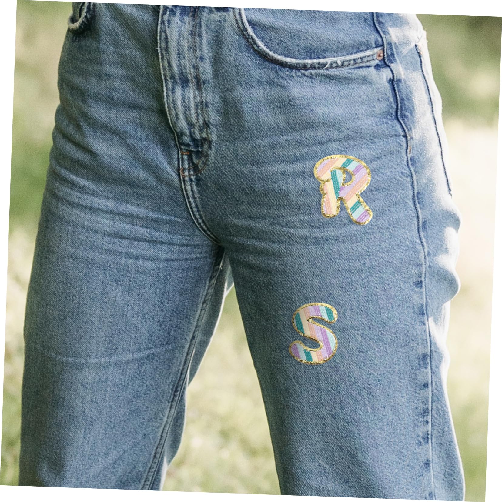 SHINEOFI 78pezzi Patches Ricamati in Alphabet Per Toppe Adesive Decorazione Per Abbigliamento e Borse Facili Applicare