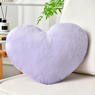 Heart Pillow Purple Throw Pillows Decorative Pillows for Bed Couch Cute ...