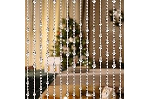Shimmering Acrylic Bead Curtain: A Crystallized Symphony of Light
