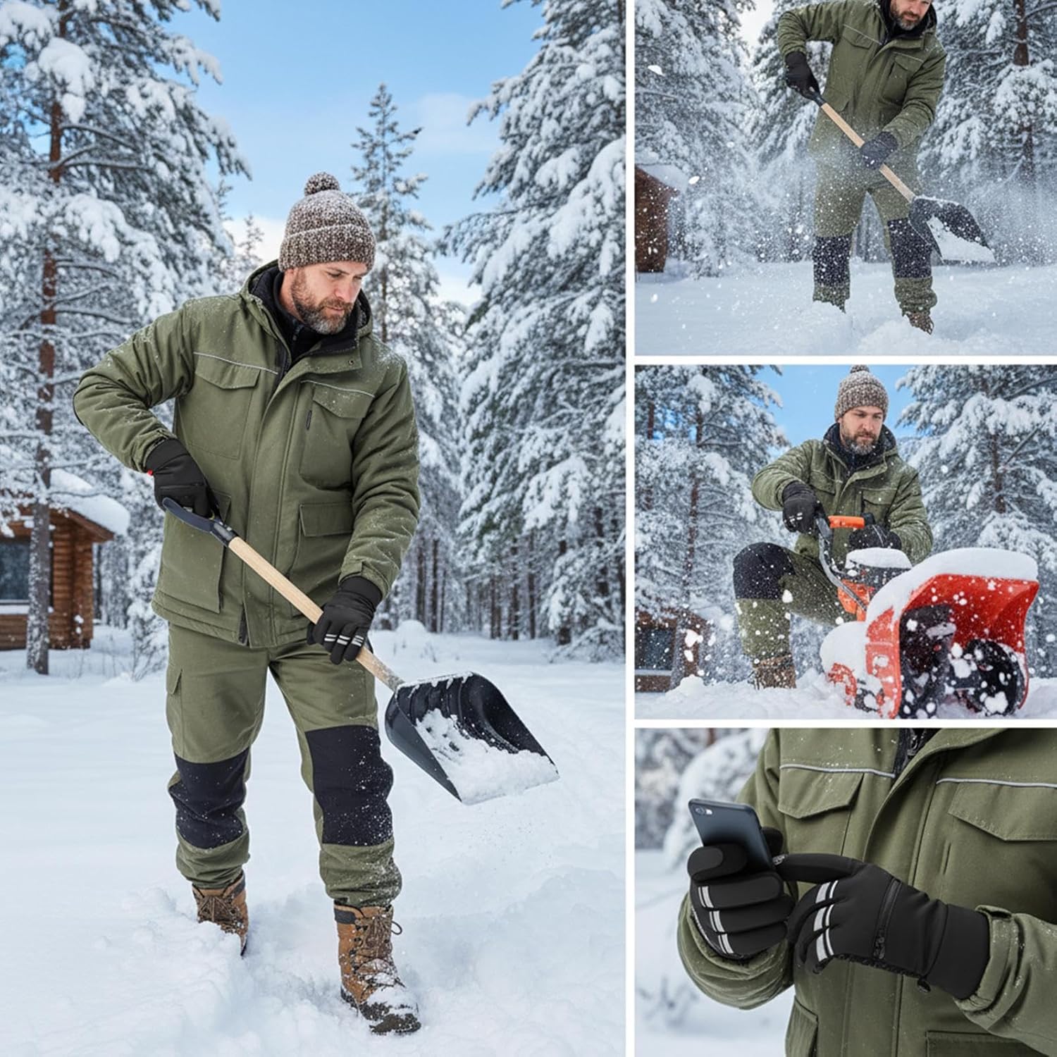 Heating Gloves | Waterproof Reusable Touchscreen Warmers,Portable USB Gloves | for Winter Hunting Camping Football Golf Work Motorcycle Outdoor Offices