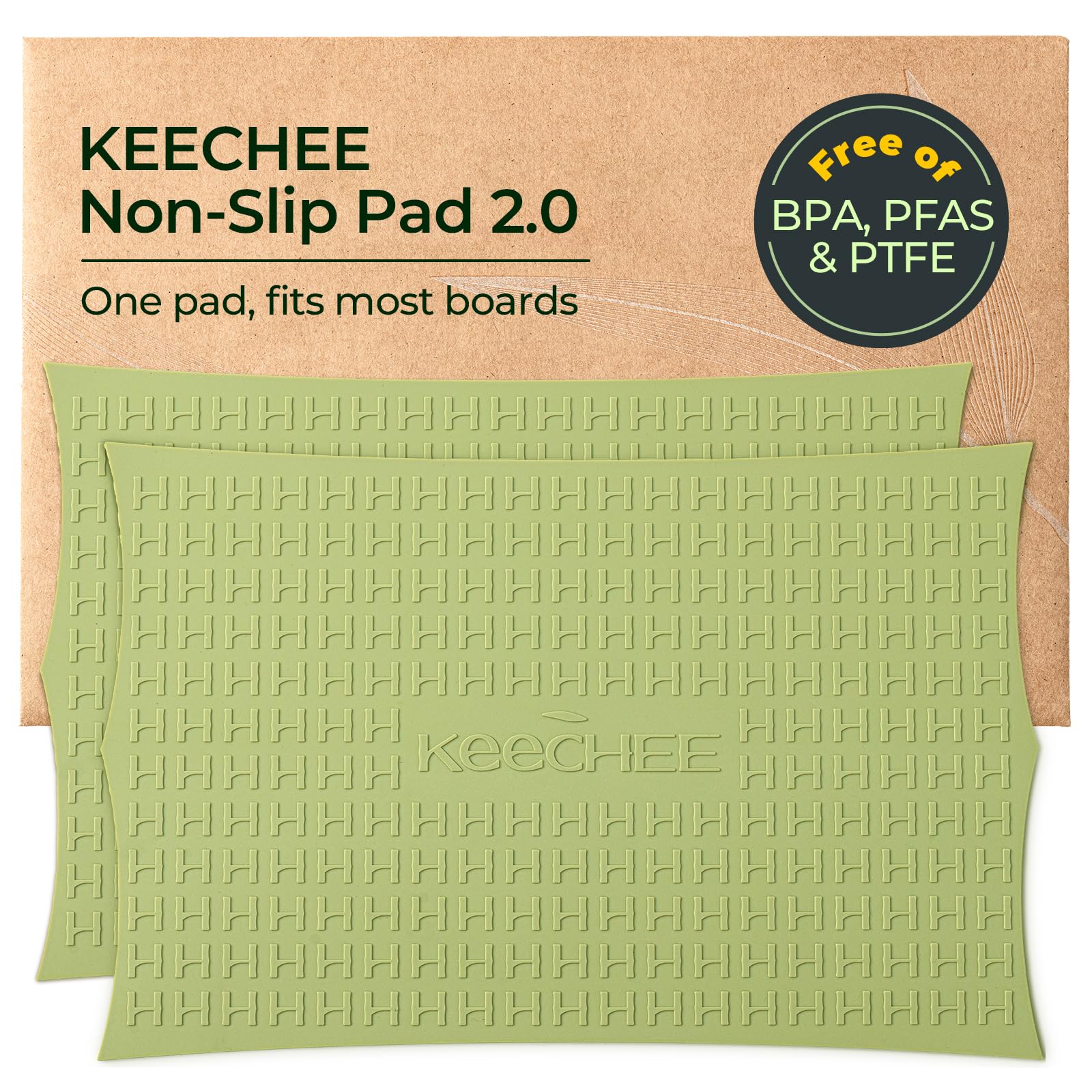 Keechee 2PCS Silicone Non-Slip Mat for Cutting board, Preventing Cutting Injuries in the Kitchen Chopping Boards Feet for Kitchen Safe, Warm Gifts for Kitchen &amp; Home Protector