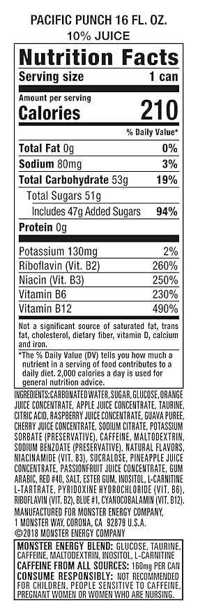 Monster Energy Juice Monster Pacific Punch, Bebida Energétic miniatura 2