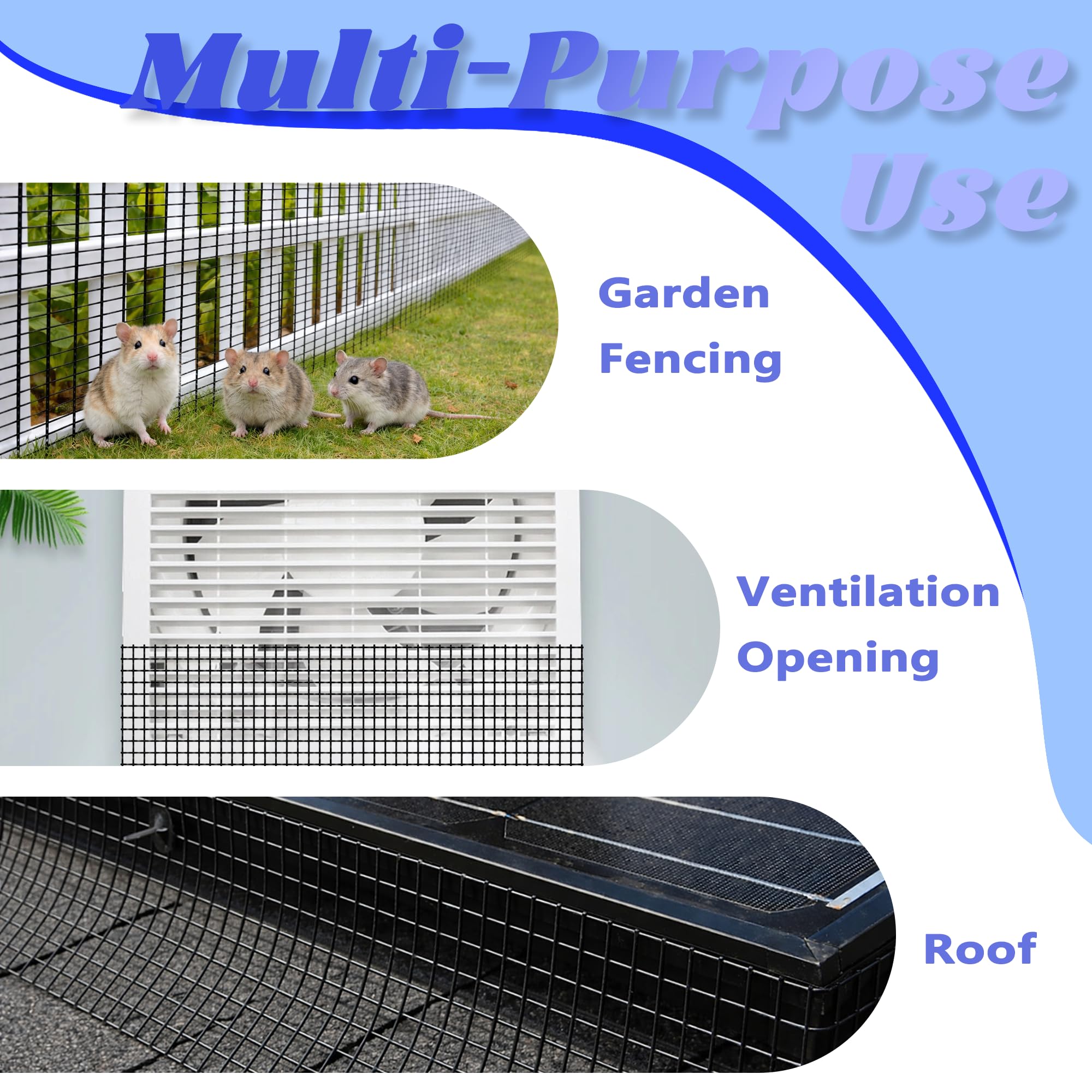 PROLEE Panneau solaire anti-oiseaux antirouille avec 100 clips de fixation pour toit - 15,2 cm x 30,5 m - Amovible sans dommages