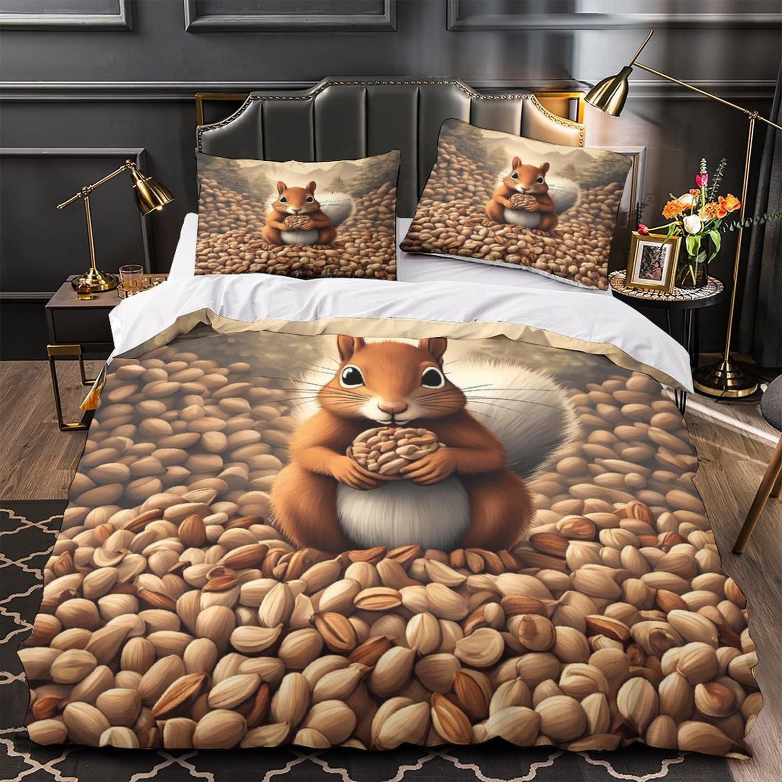 Housse de couette oiseau printanier pour lit double ado parure de lit douce