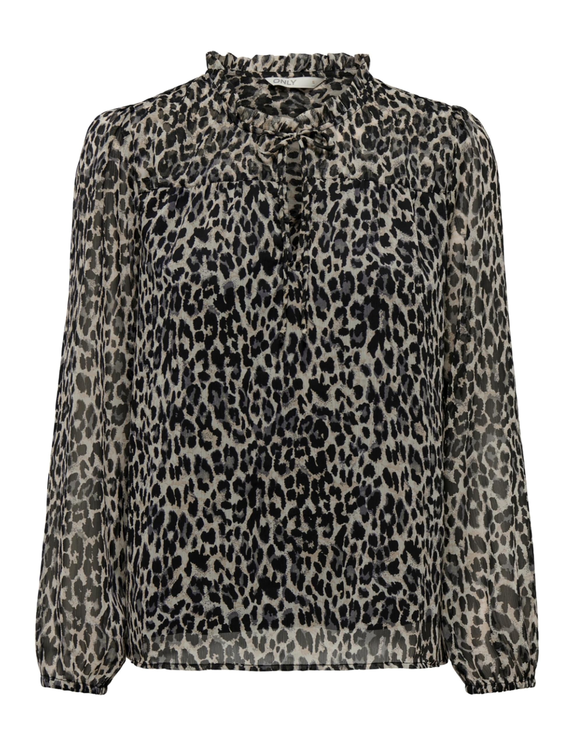 ONLY Women's Onlditsy L/S Wvn Noos Blouse, Black/Aop: Leonora, S UK