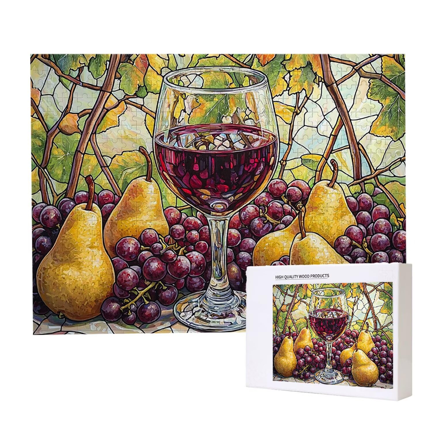 Puzzle 156 x 105 cm, 5000 sztuk puzzli dla dorosłych, prezent rocznicowy, prezent świąteczny, dekoracja domu, zapobieganie zwyrodnieniu mózgu u osób starszych (czerwone winogrona) w-679