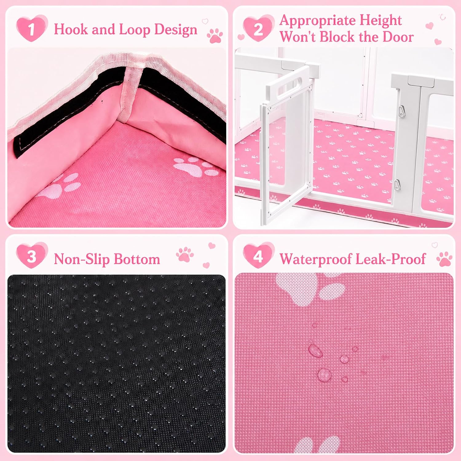 Dog Playpen Bottom Pad Fits for 60'' x 40'' Acrylic Puppy Playpen Only Pad