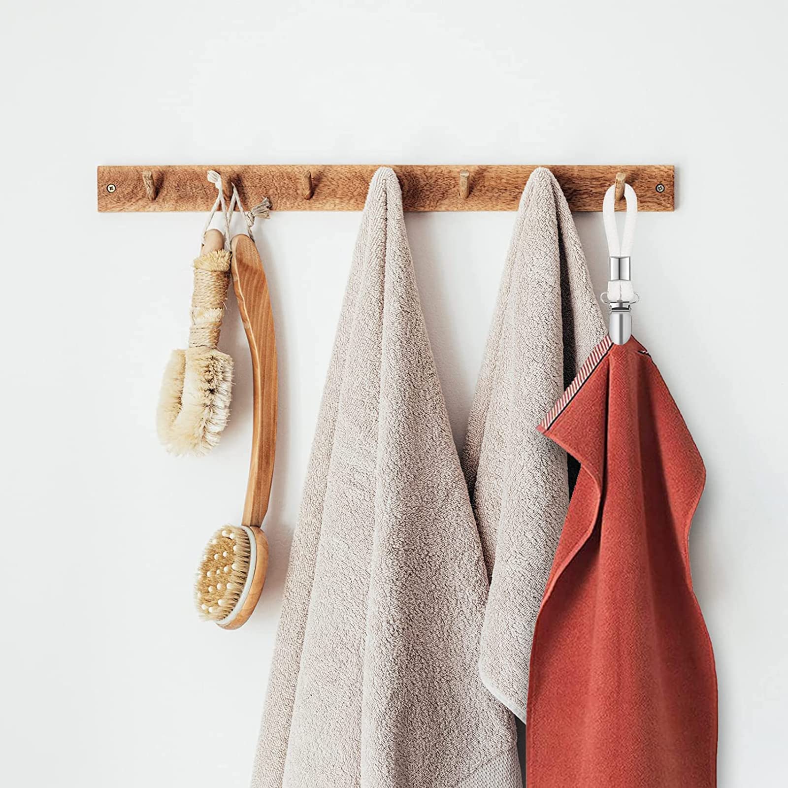 Accessoire Salle De Bain Taicols Lot 4 Pinces à Serviettes - Crochets Suspension Cuisine/salle De Bain Porte-serviettes De Cuisine