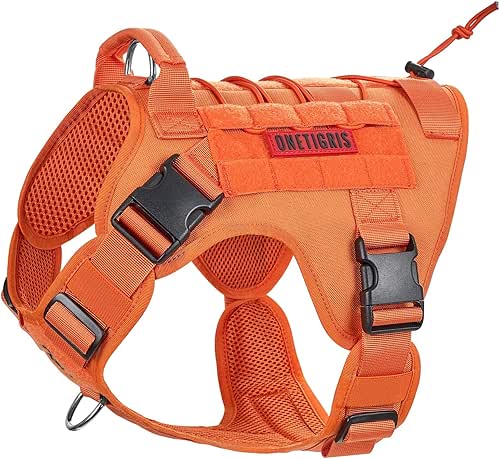 OneTigris Tactical Dog Harness Vest,No-Pull Service Dog Vest with Hook