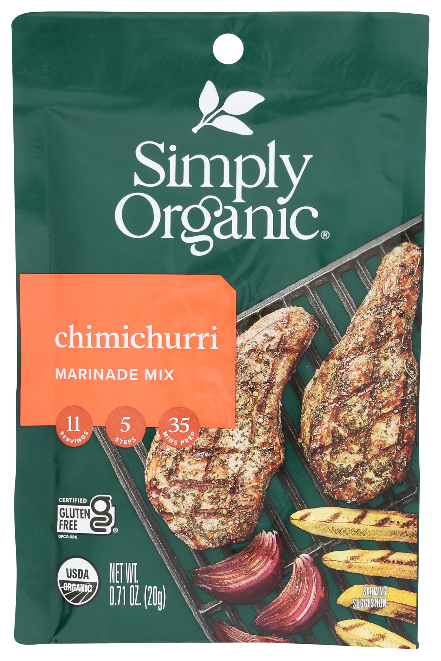 SIMPLY ORGANIC Organic Chimichurri Marinade Mix, 0.71 OZ
