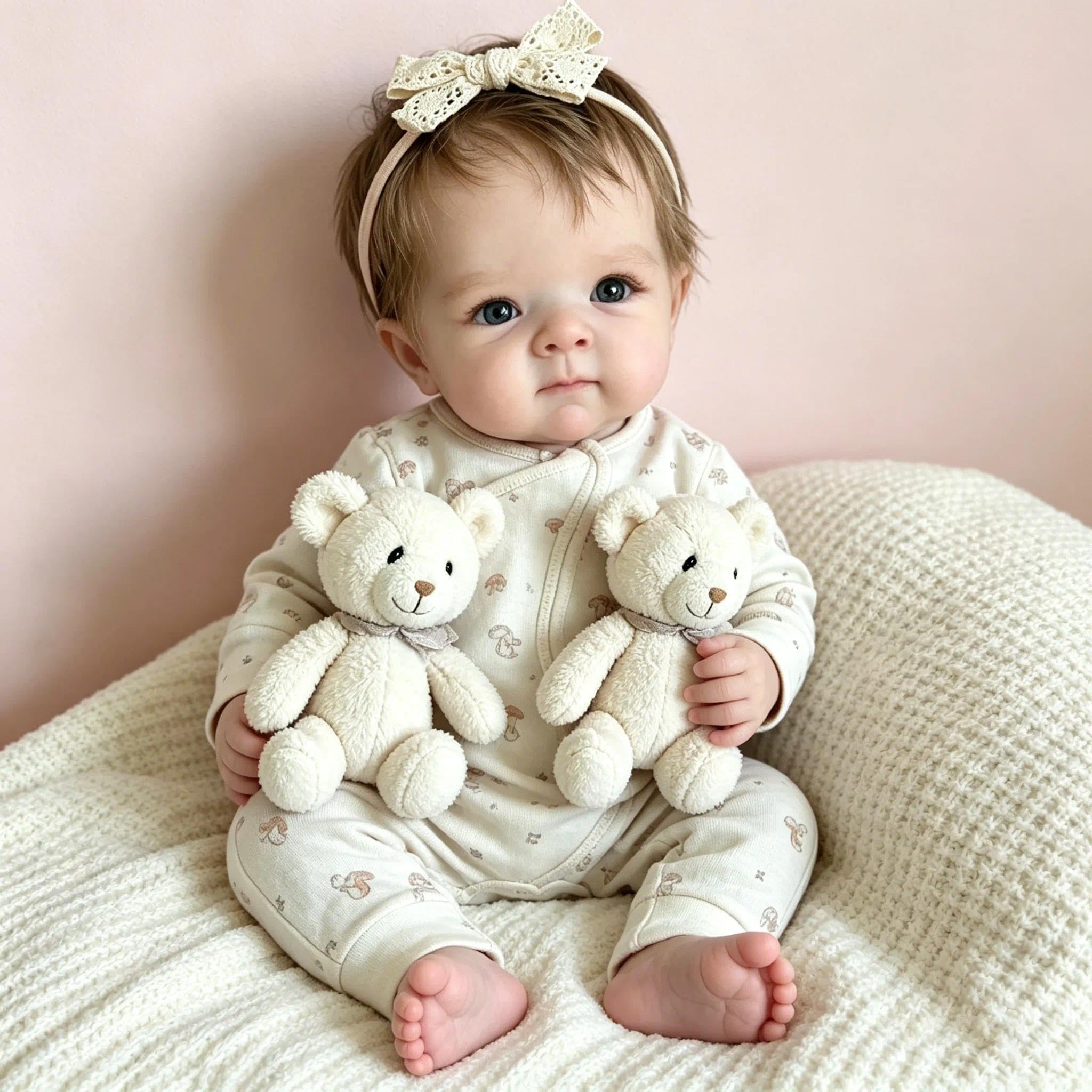 Zero Pam Bebe Reborn Mädchen 45 cm Reborn Realistische Puppe Reborn Mädchen schwarz afrikanisch schlafen wie ein echtes Baby Spielzeug für Mädchen mit Zubehör