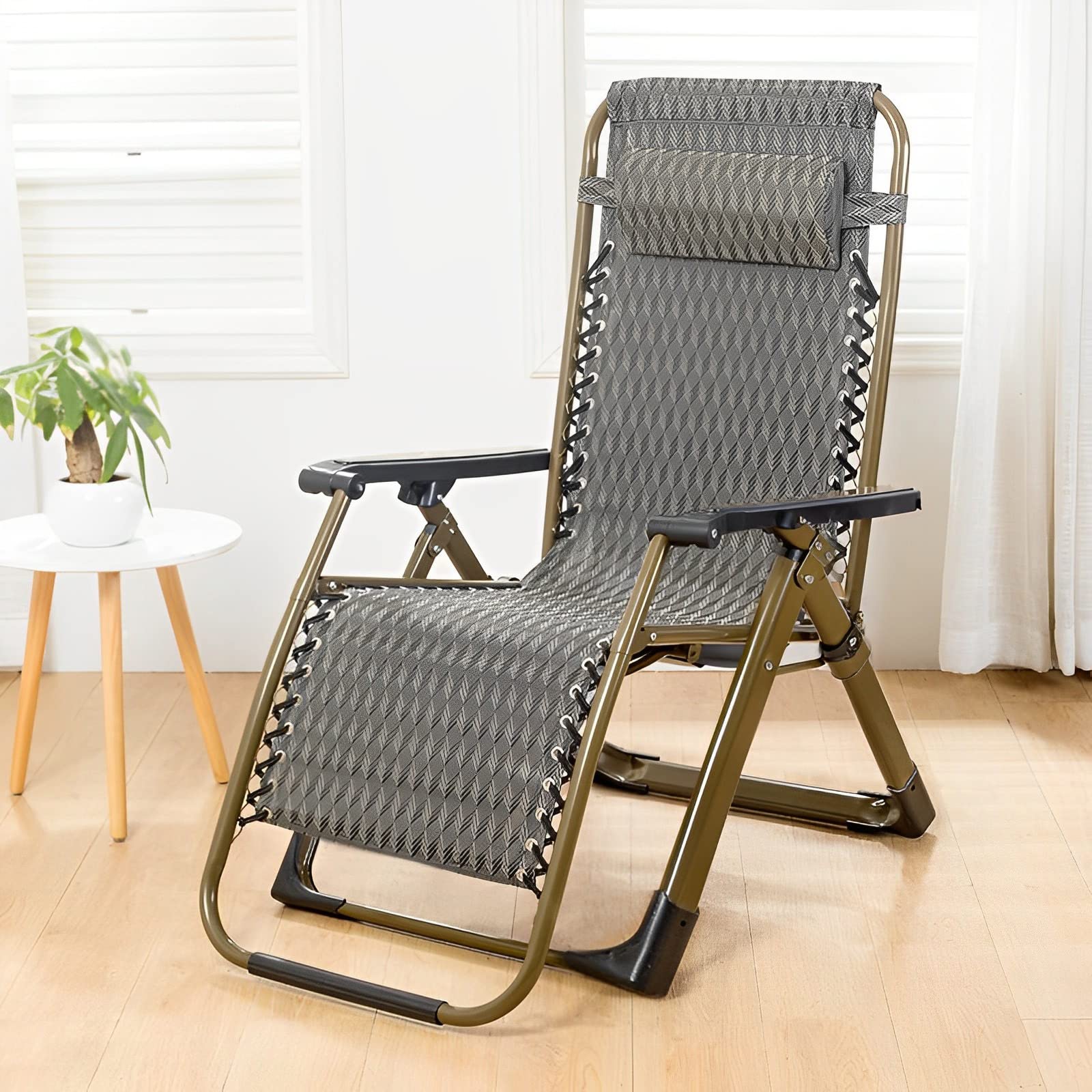 Tumbonas Sillas Plegables, Silla Reclinable Gravedad Cero para Playa Piscina Hamaca Reposabebidas, Hamaca Piscina Tumbona con Soporte para Bebidas Y Respaldo Ajustable
