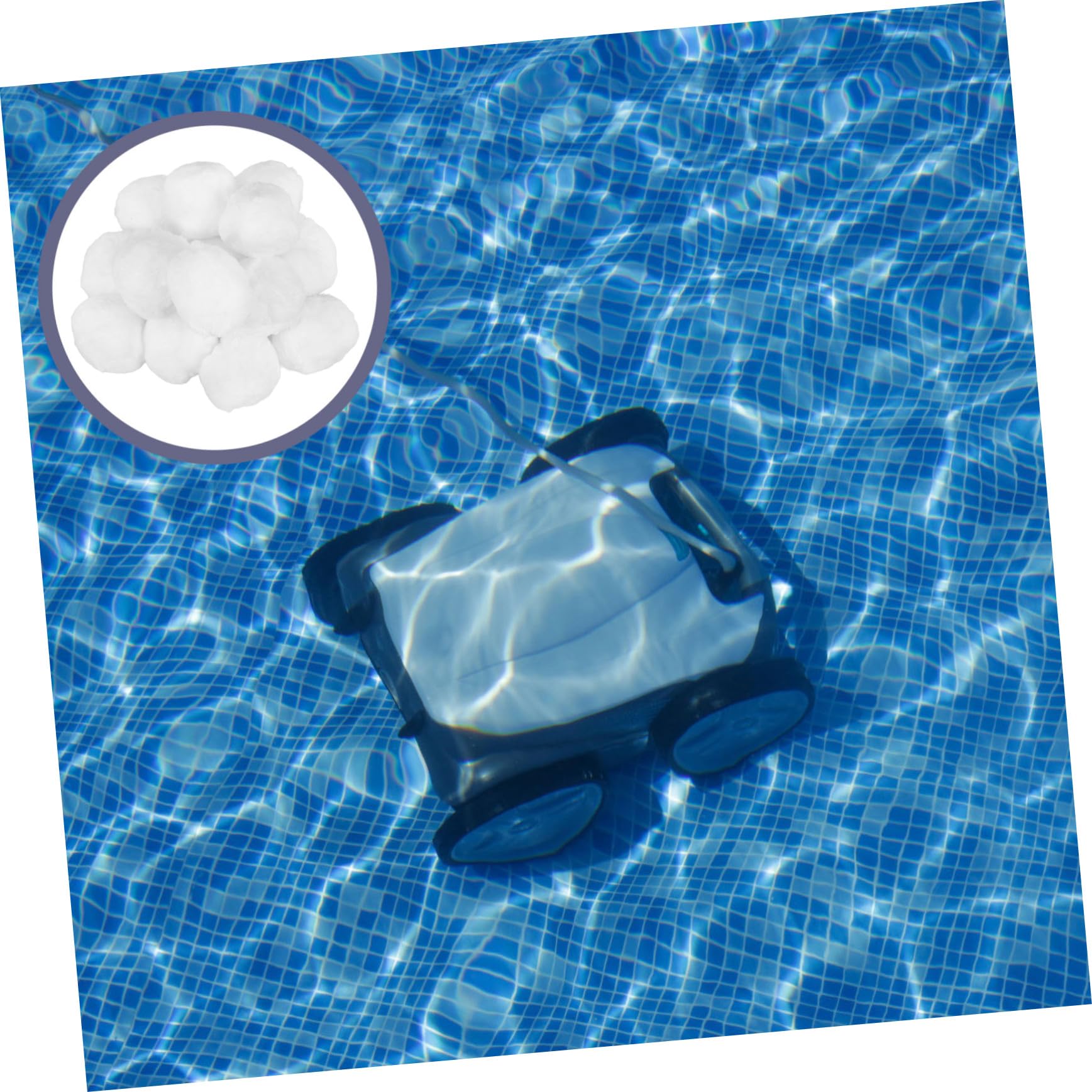 Bolas de Filtro para Piscina de Color Blanco 700g de Fibra de Poliéster