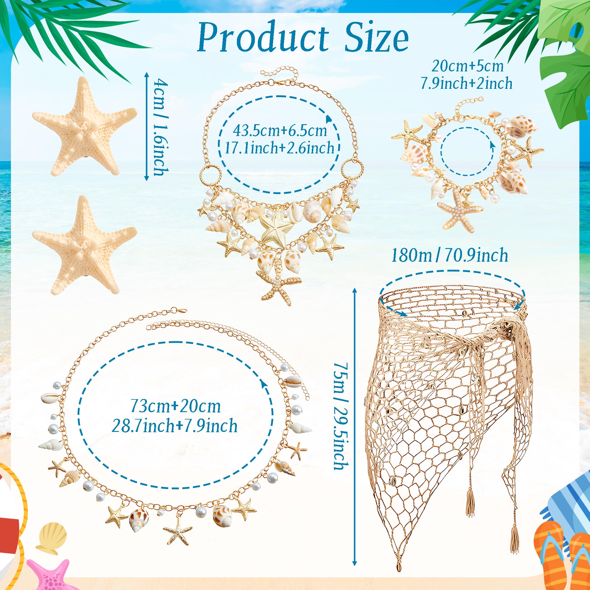 Wood Homing 5Pcs Boho Mermaid Costume Set - Image 2