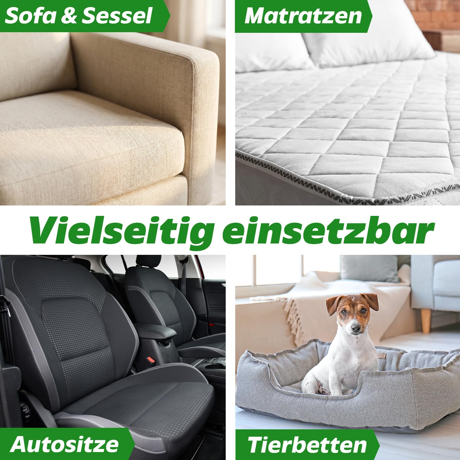 PRINOX Profi Polsterreiniger 550ml für Sofa, Auto, Sessel & Couch inkl. Bürste - Textilreiniger Konzentrat & Autositz Reiniger für alle Polstermöbel - Fleckenentferner Sofa aus Deutschland