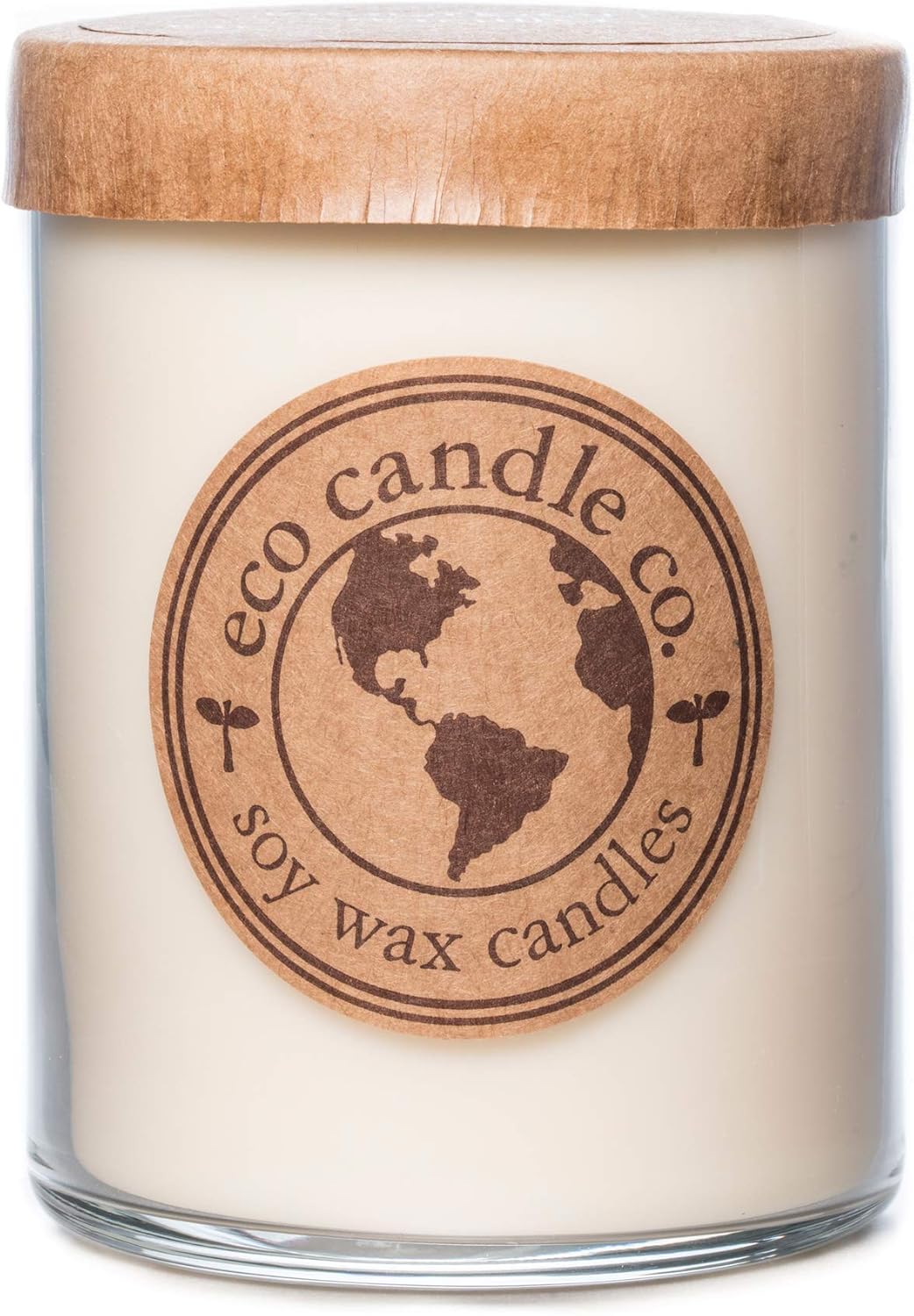 Eco Candle Co. Recycled Candle, Bourbon Vanilla, 18 oz. Double Wick Scents of