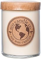 Vista 115 de ECO CANDLE CO. Vela reciclada, Pastel de Ron y Caramelo, 26 oz. - Aromas de Caramelo, Ron, Arce, Almendra, Pera y Vainilla - 100% Cera de Soya, Sin