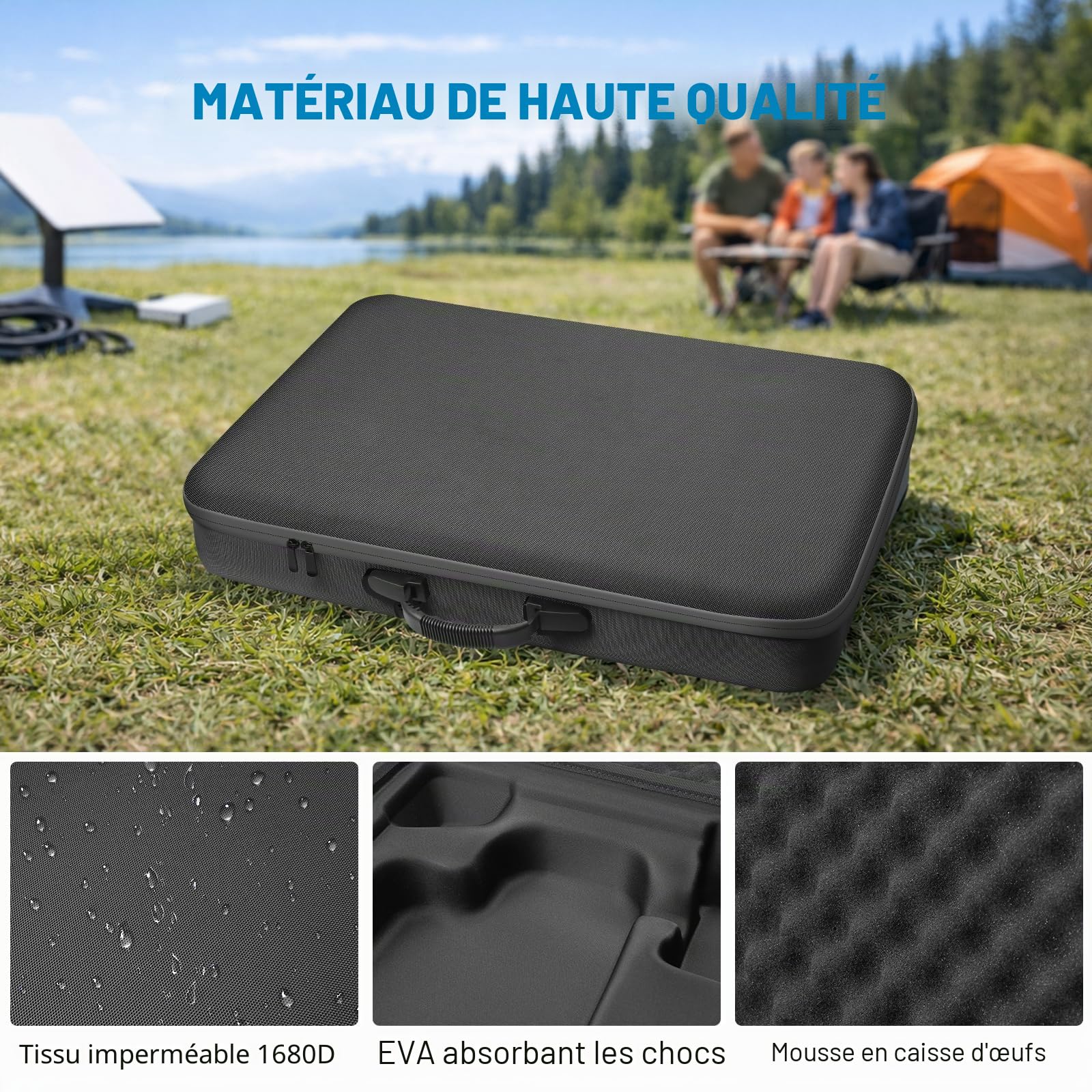 Sac Starlink Transport, Sac de Rangement Étanche Starlink Gen 3 Housse de Protection en EVA éclaboussures et Aux Chocs avec Bandoulière pour Voyage, Camping-Car et Camping en Plein Air (Noir)