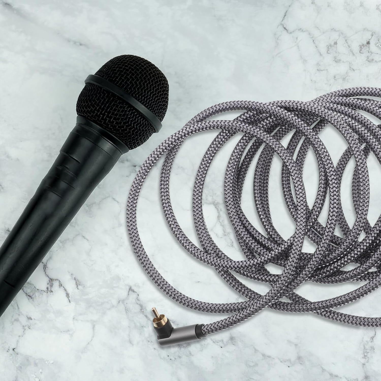5m Coaxial Digital Audio Cable with Braided Shielding and RCA Connectors for Home Theater and Television Accessories