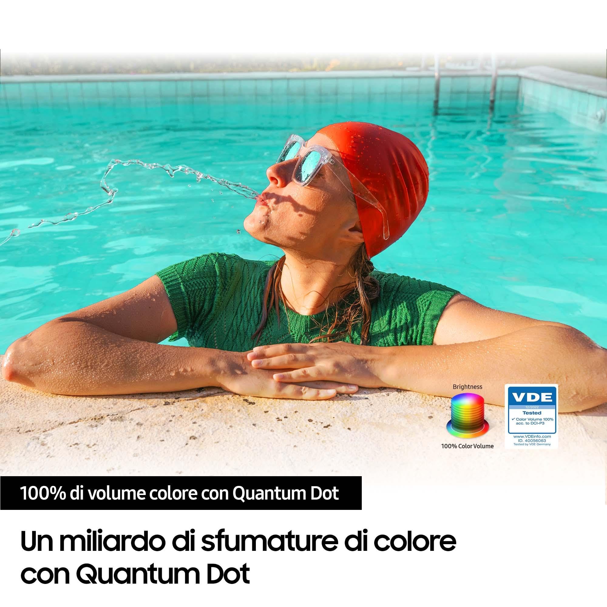 Samsung TV QE50Q60CAUXZT QLED 4K, Smart TV 50" Processore Quantum 4K Lite, 100% volume colore con Quantum Dot, OTS Lite, Integrato con Bixby e Alexa compatibile con Google Assistant, Black 2023
