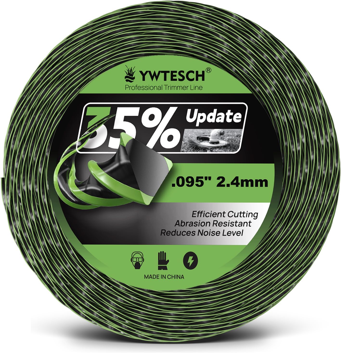 YWTESCH String Trimmer Line (AL2470B), 0.095''x 1.0lbs Premium Twist Weed Eater String, Trimmer Line Replacement for EGO and Fits Most Other Models Trimmer