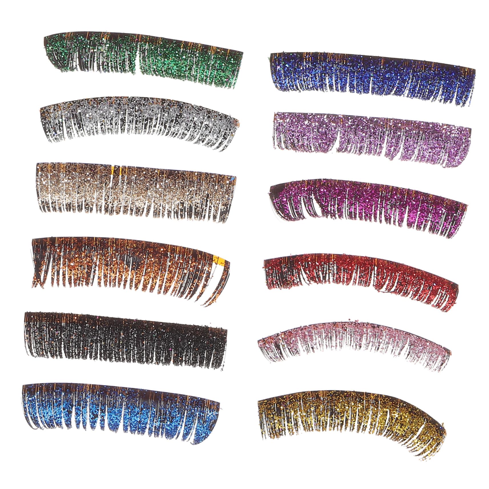 Faux cils colorés pailletés pour un maquillage rapide de soirée - 8
