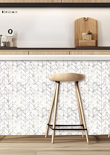 Miniatura 3 de Vinilo autoadhesivo para azulejos de mármol Wellington, para cocina y baño, resistente al agua y removibles, para cambio de imagen instantáneo (40,