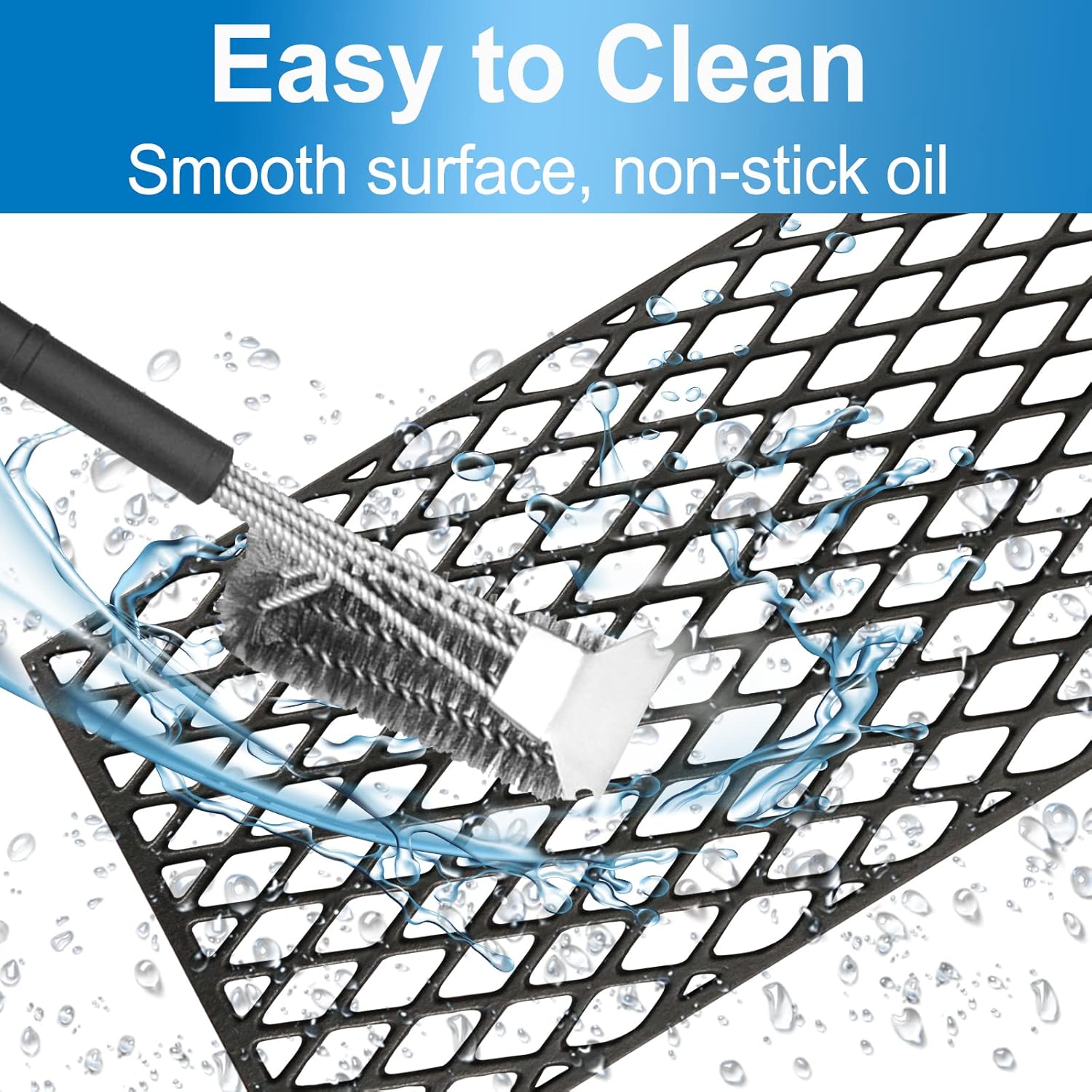 Utheer Cast Iron Grill Grate for Pit Boss 820 850 Series Grill, Pit Boss 820 Series Wood Pellet Grills, Fit Pro Series II 850 Wood Pellet Grill, Pit Boss Grill Replacement Parts, 2 Pack