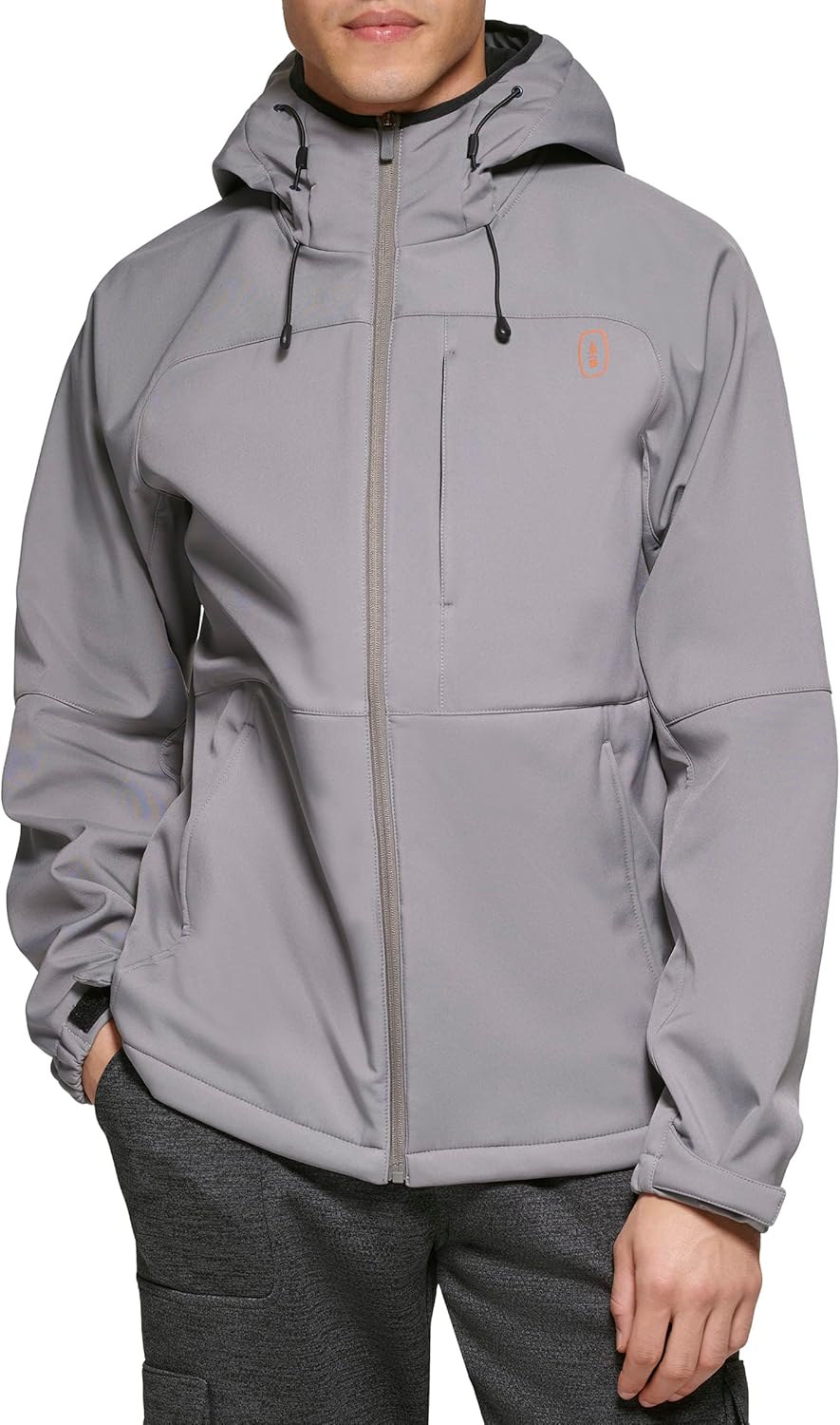 BASS OUTDOOR Men's Firebird Softshell Full Zip Hooded Rain Jacket