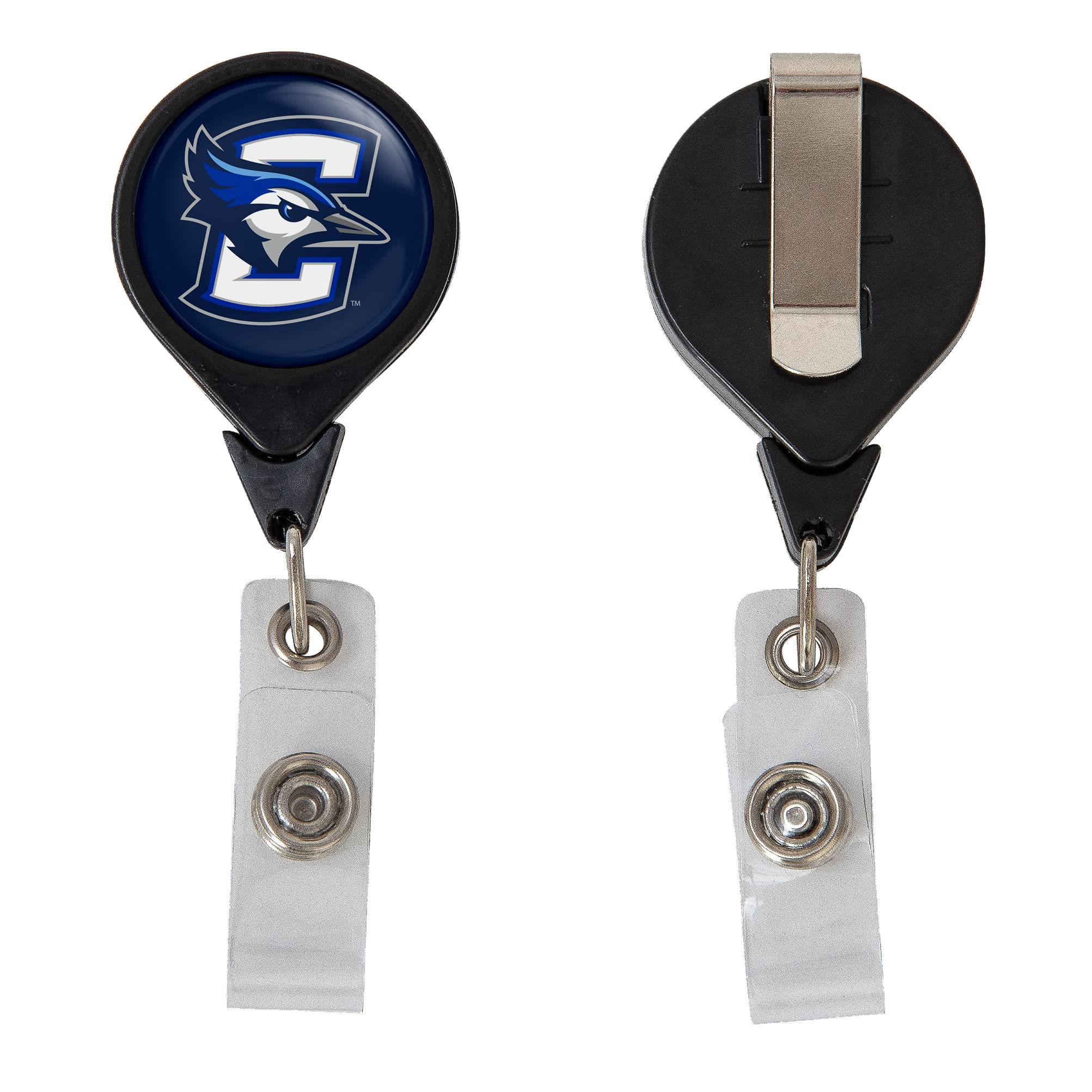 Desert Cactus Creighton University Retractable Badge Holder CU Bluejays ID Reel with Ticket Clip for Lanyard, Work, School & Office Access