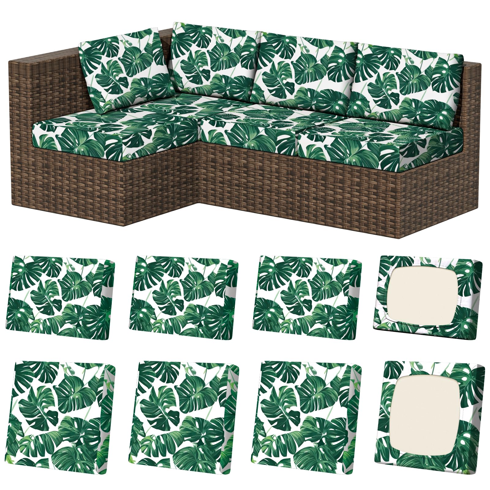 Photo 1 of Vorshape 8Pcs Outdoor Cushion Covers