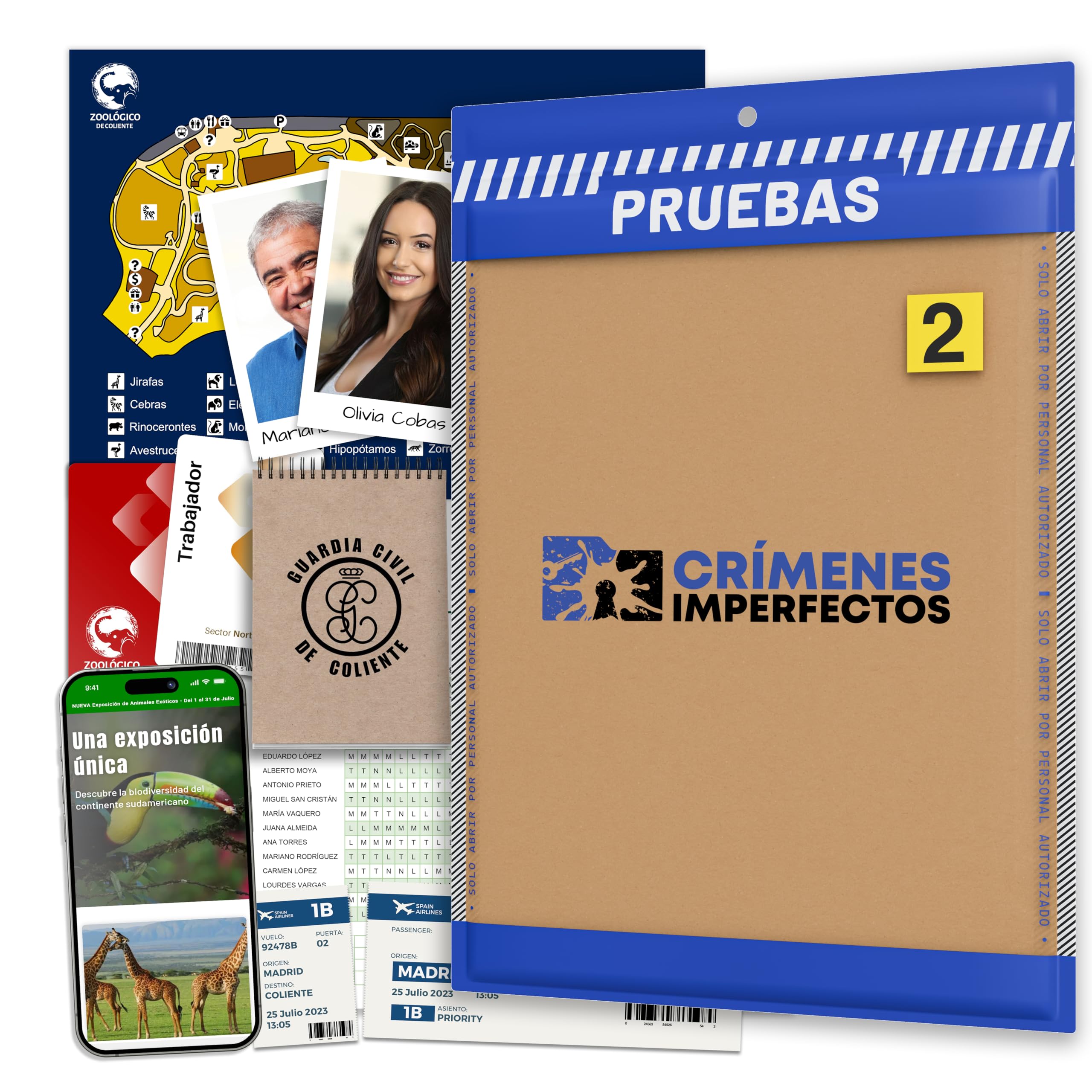 Caso 2: El Crimen de Coliente. Juegos de Mesa Adulto, Casos Policiales para Resolver Misterio en Casa, Escape Room Juego de Mesa Resuelve el Crimen como Detective.
