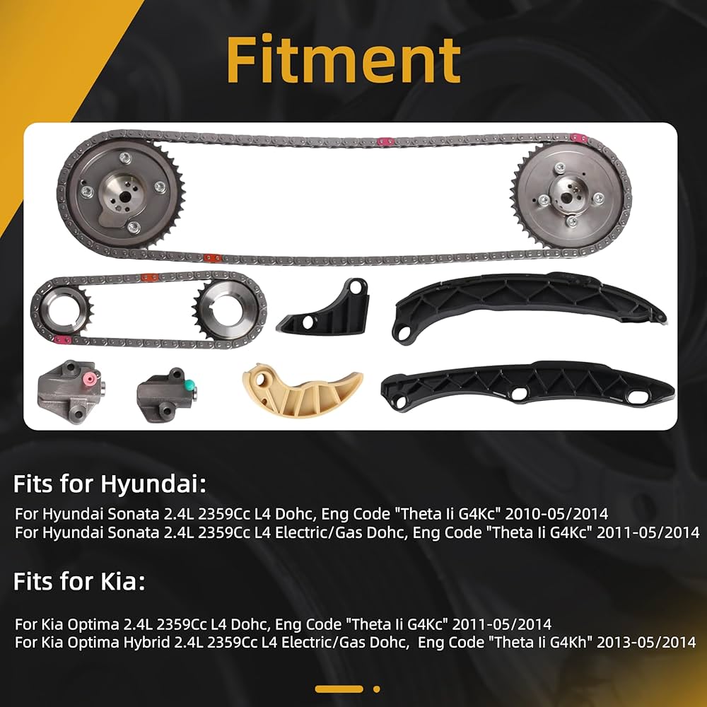 apolina 2-3y　23ss Engine Timing Chain Kit, for Hyundai Sonata 2010-2014, for