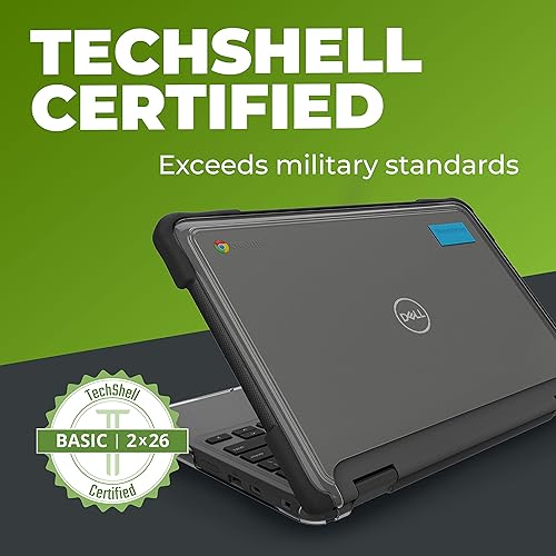 Miniatura 7 de Gumdrop SlimTech - Funda para laptop compatible con Dell Chromebook 31103100 2 en 1. Diseñada para estudiantes de K-12, profesores y aulas, a prueba