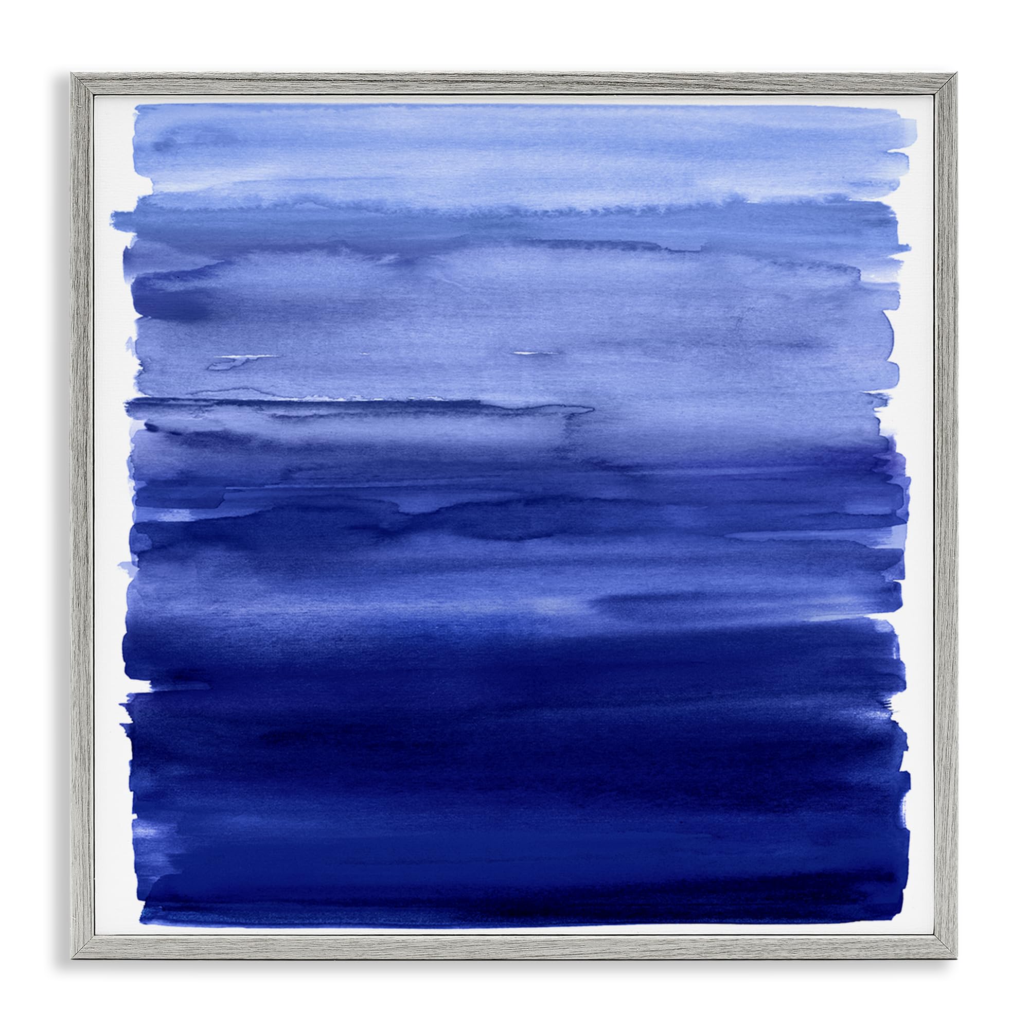Stupell Industries Farmhouse Gray (Textured) 'Indigo Ombre Gradient'| Framed Giclee Art