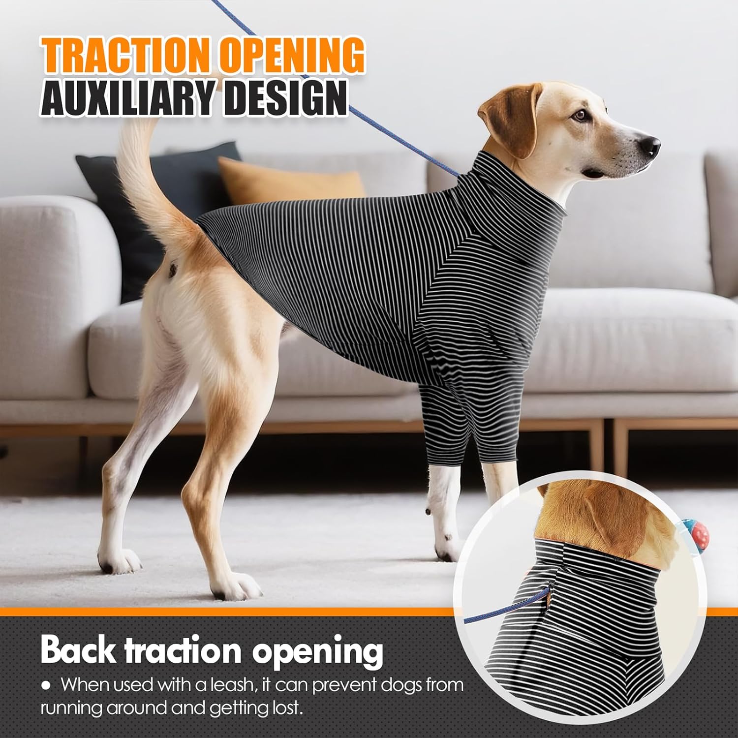 Coppthinktu 2 PCS Recovery Suit for Dogs After Surgery, Dog Onesie Body Suit with Sleeve Surgery Recovery Suit for Female Spay
