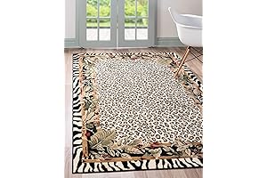 Wildlife Inspired Animal Print Living Room Rug